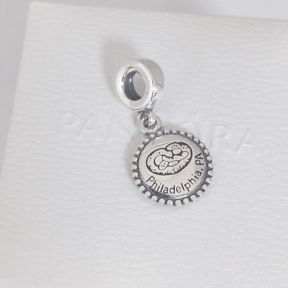 Pandora Philadelphia, PA Pretzel Exclusive Dangle Charm with box - Picture 4 of 8